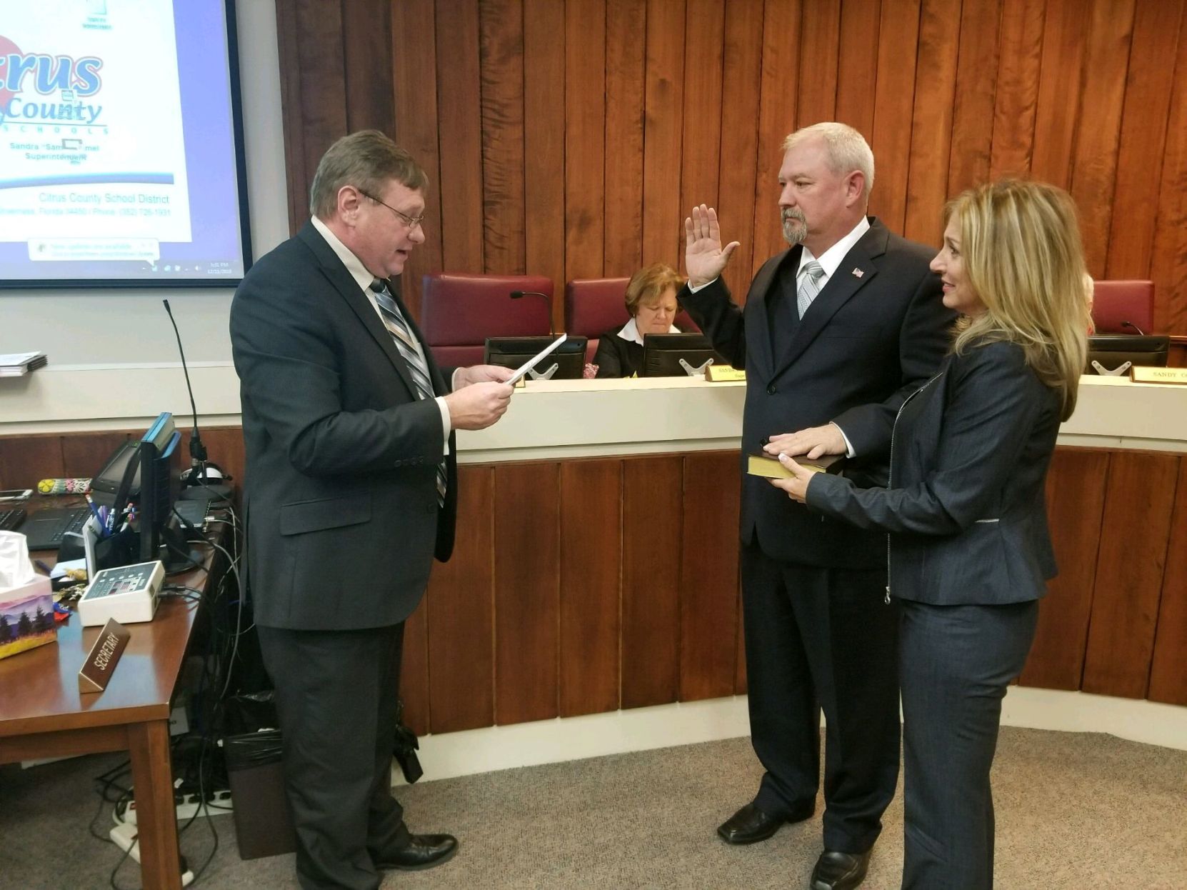 Grant takes oath of office